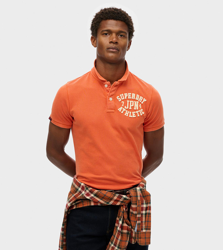 Vintage Athletic Applique Polo T-Shirt
