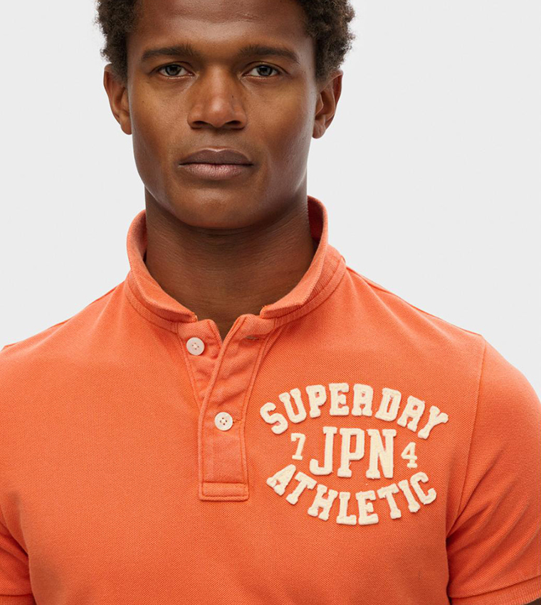 Vintage Athletic Applique Polo T-Shirt