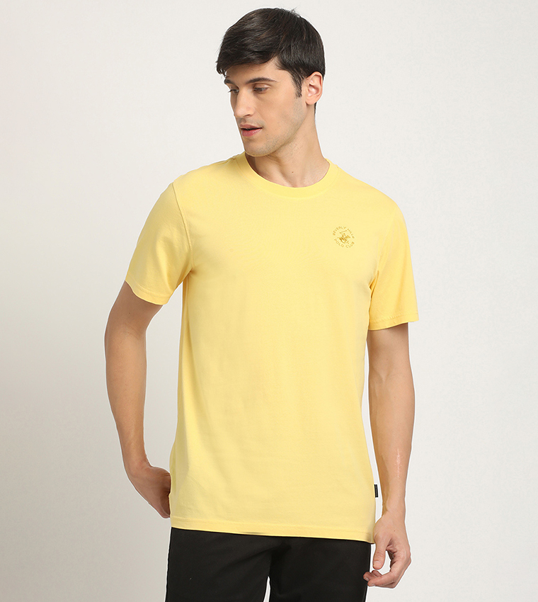 Logo Embroidered Crew Neck T-Shirt