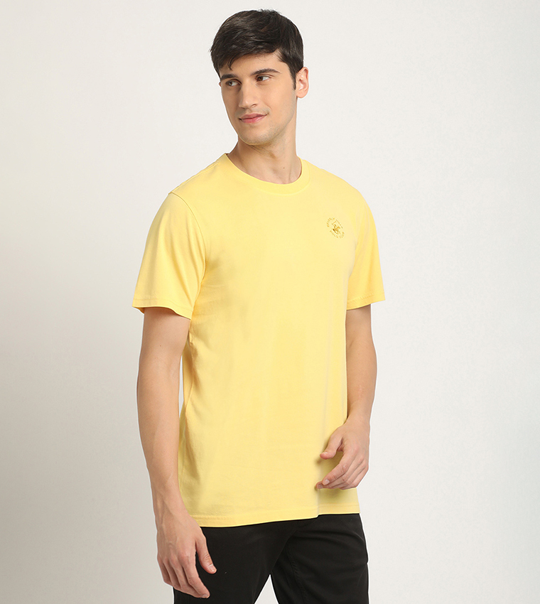 Logo Embroidered Crew Neck T-Shirt