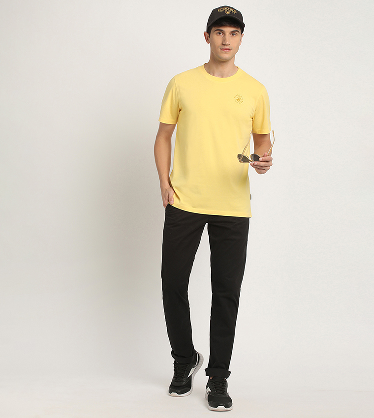 Logo Embroidered Crew Neck T-Shirt