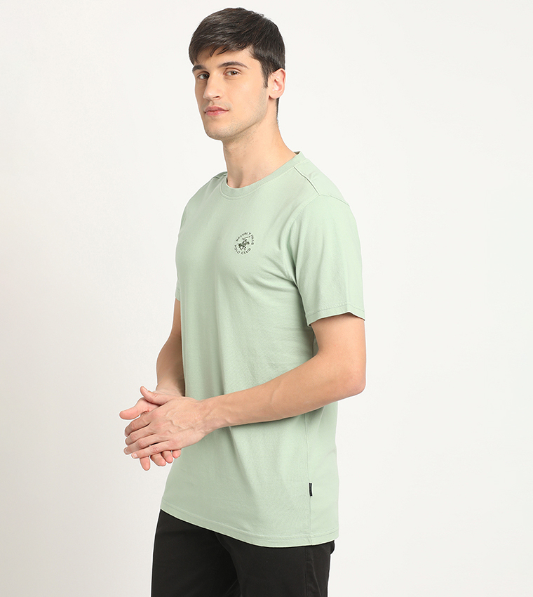 Logo Embroidered Crew Neck T-Shirt