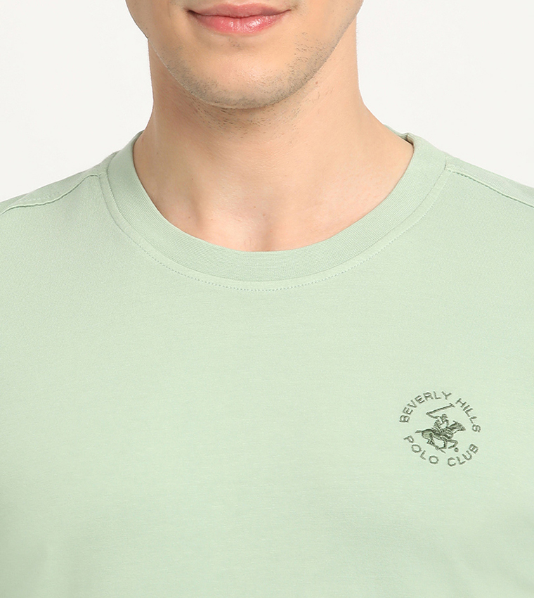 Logo Embroidered Crew Neck T-Shirt
