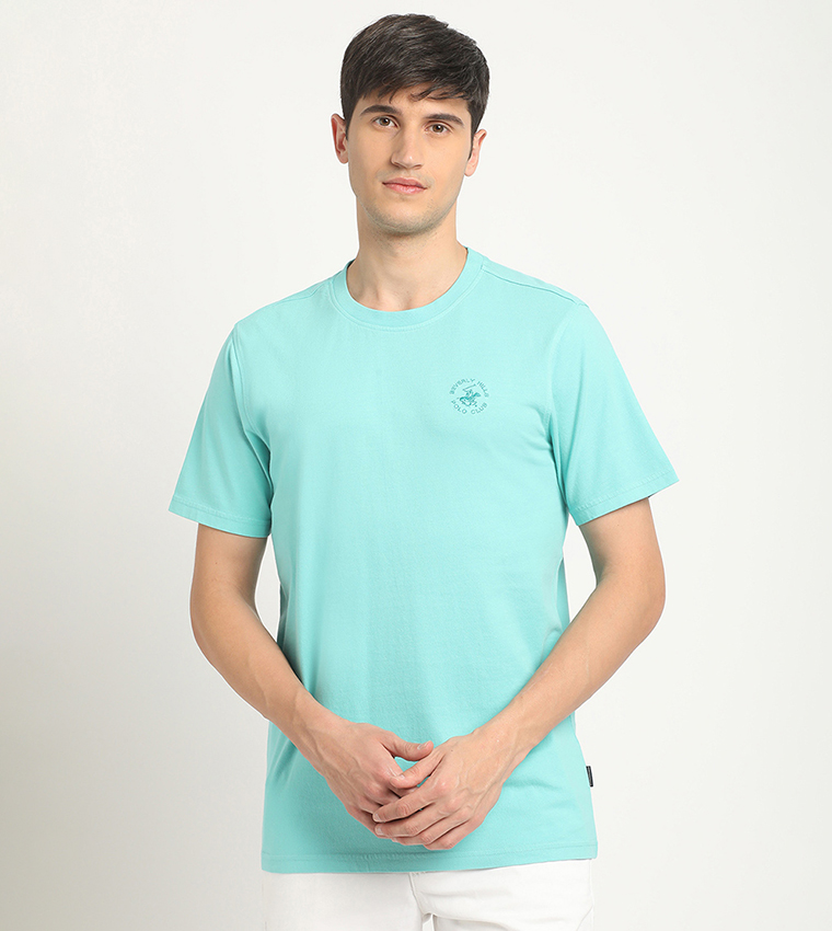 Logo Embroidered Crew Neck T-Shirt