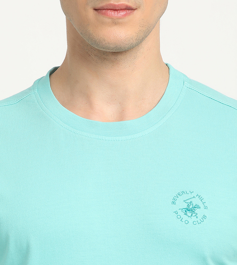 Logo Embroidered Crew Neck T-Shirt