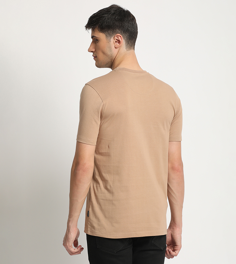 Logo Embroidered Crew Neck T-Shirt