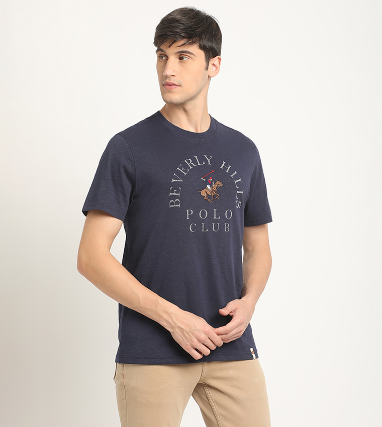 Logo Embroidered Crew Neck T-Shirt