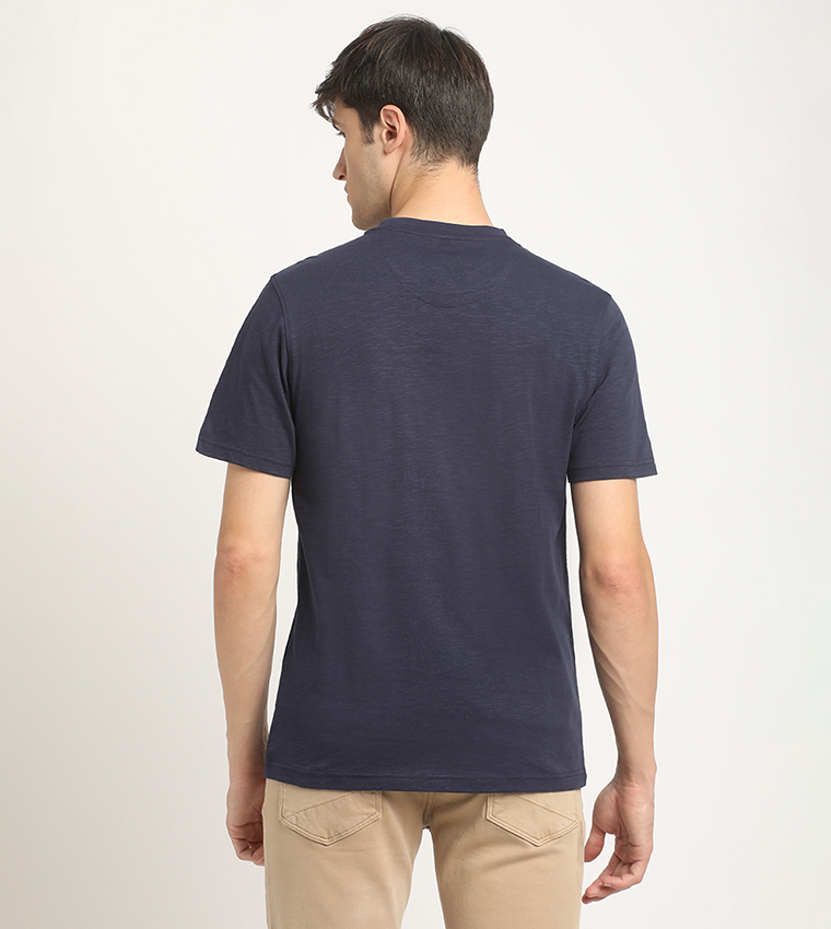 Logo Embroidered Crew Neck T-Shirt