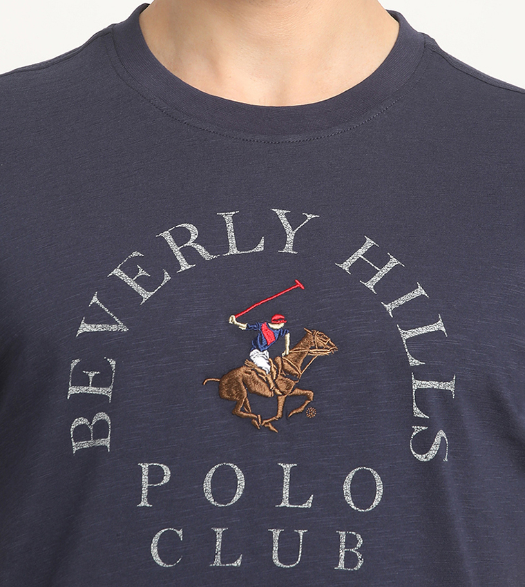 Logo Embroidered Crew Neck T-Shirt