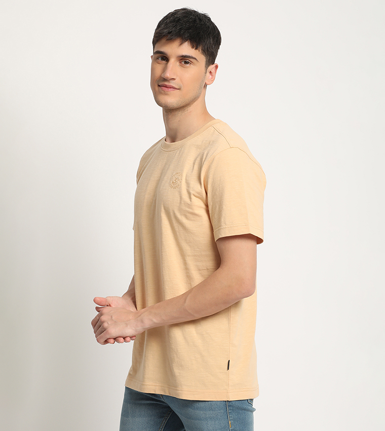 Logo Embroidered Crew Neck T-Shirt