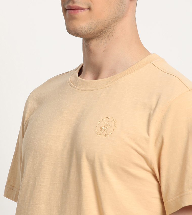 Logo Embroidered Crew Neck T-Shirt