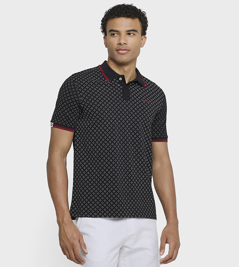 Printed Short Sleeves Polo T-Shirt
