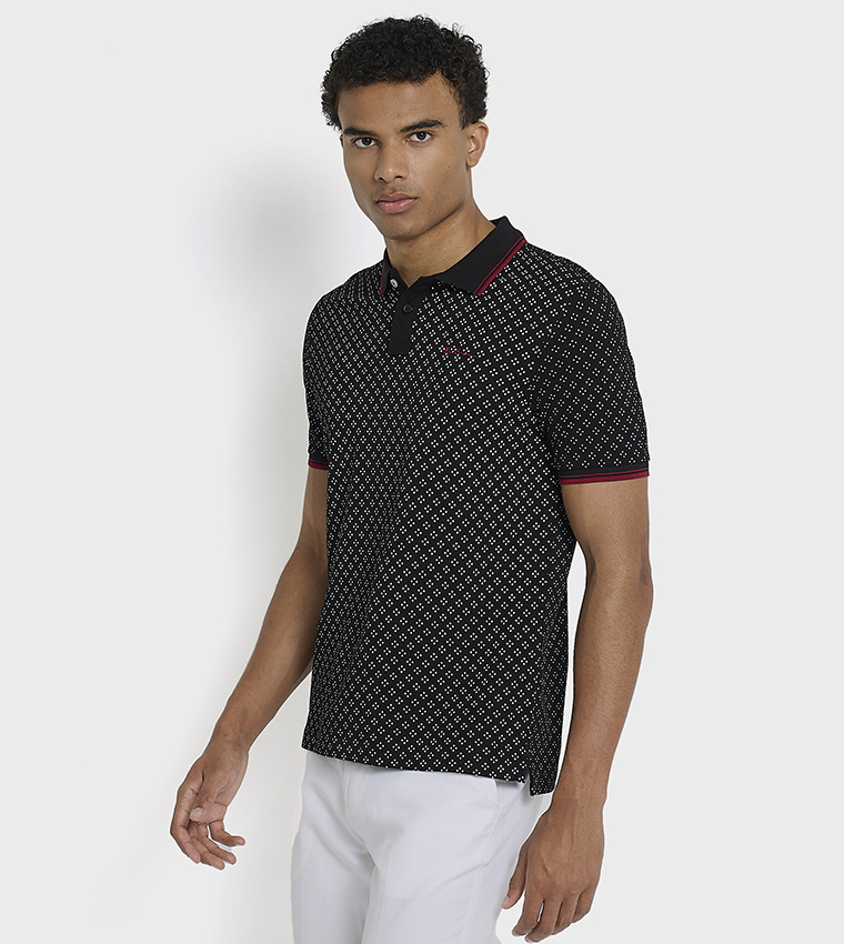 Printed Short Sleeves Polo T-Shirt