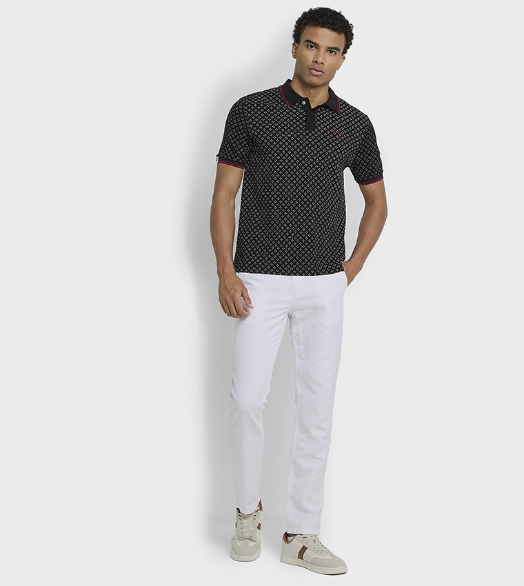 Printed Short Sleeves Polo T-Shirt