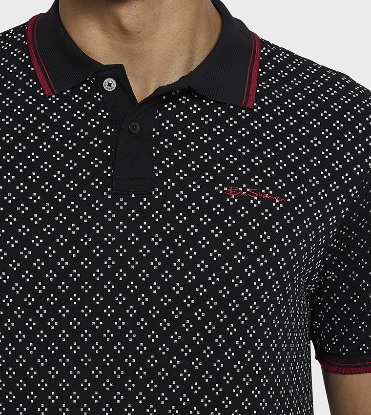 Printed Short Sleeves Polo T-Shirt