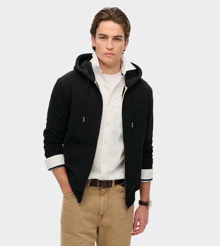 Embroidered Hooded Casual Jacket
