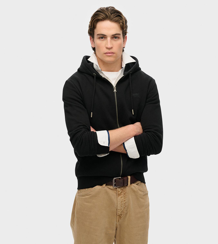 Embroidered Hooded Casual Jacket