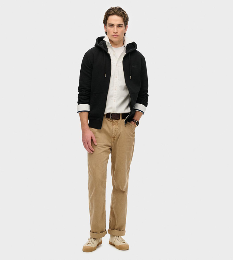 Embroidered Hooded Casual Jacket