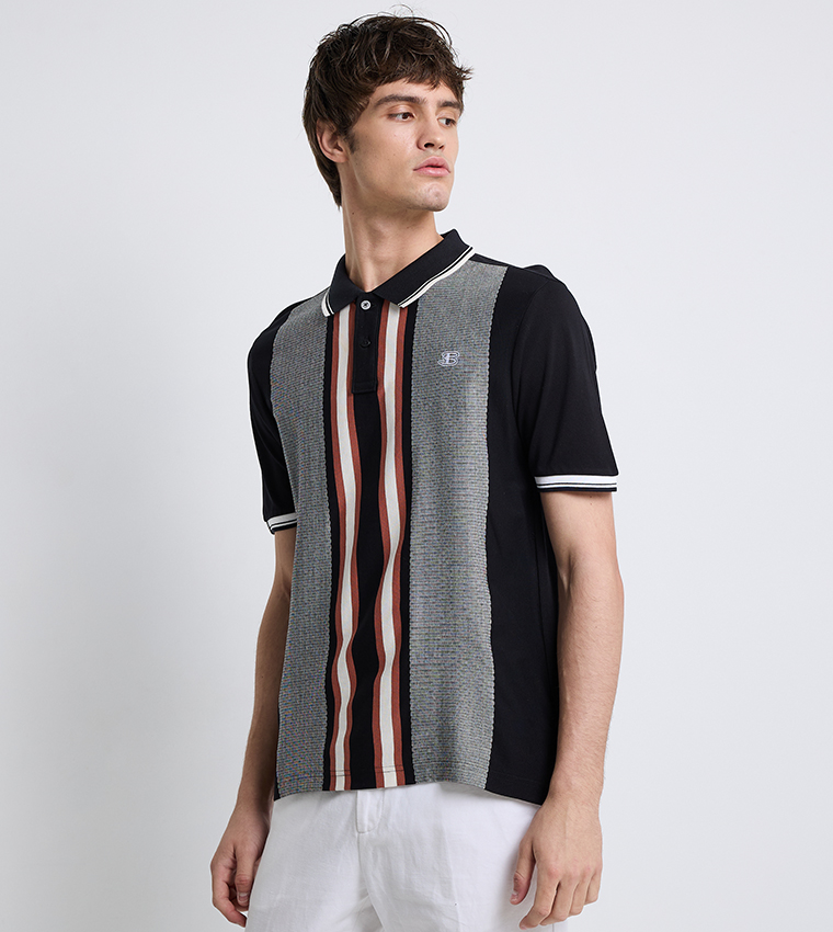 Color Block Short Sleeves Polo T-Shirt