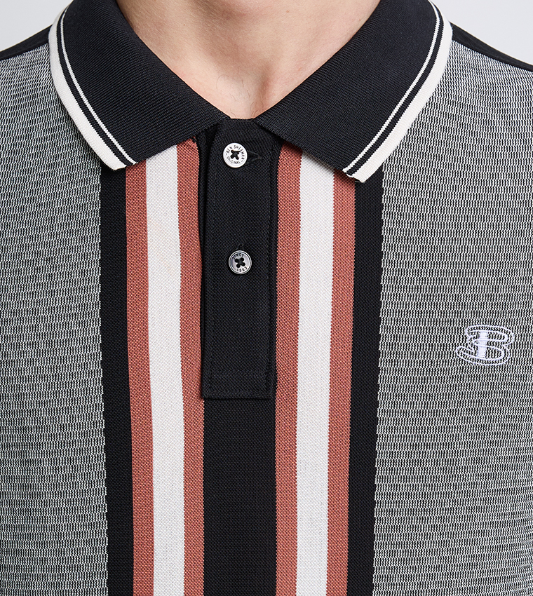 Color Block Short Sleeves Polo T-Shirt