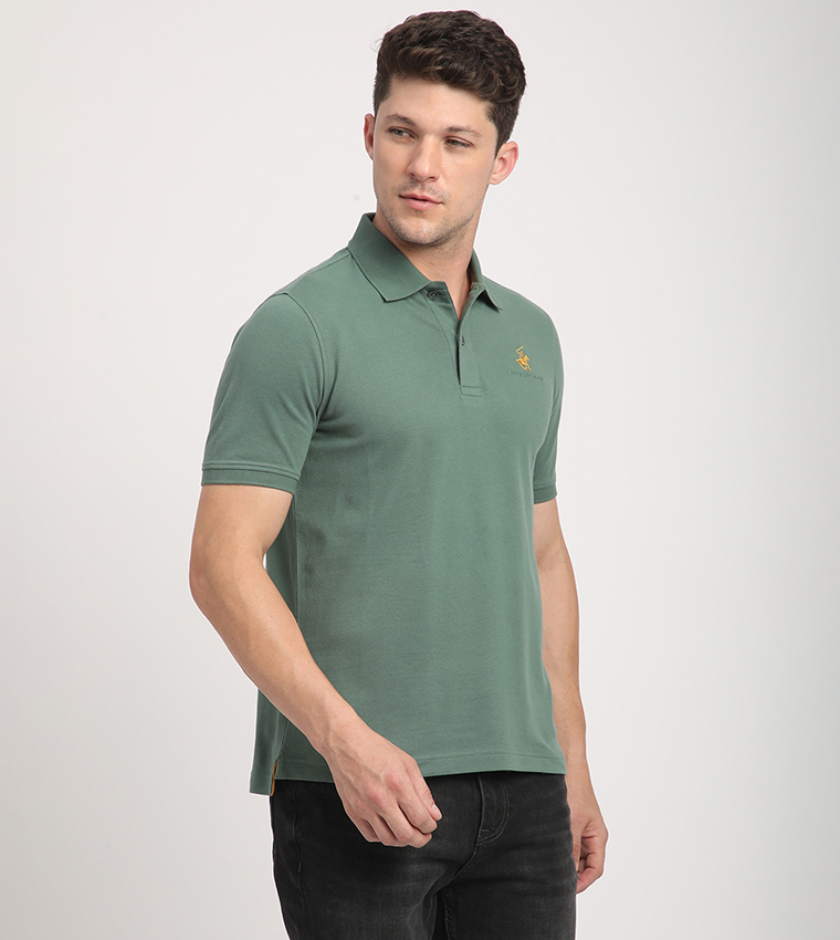Logo Embroidered Short Sleeves Polo T-Shirt