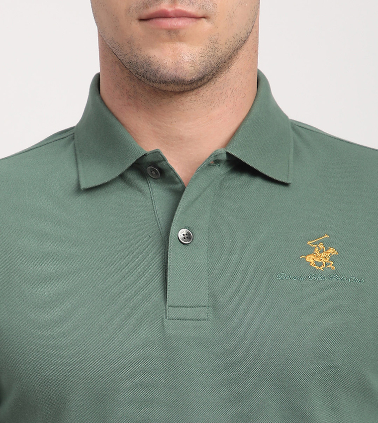 Logo Embroidered Short Sleeves Polo T-Shirt