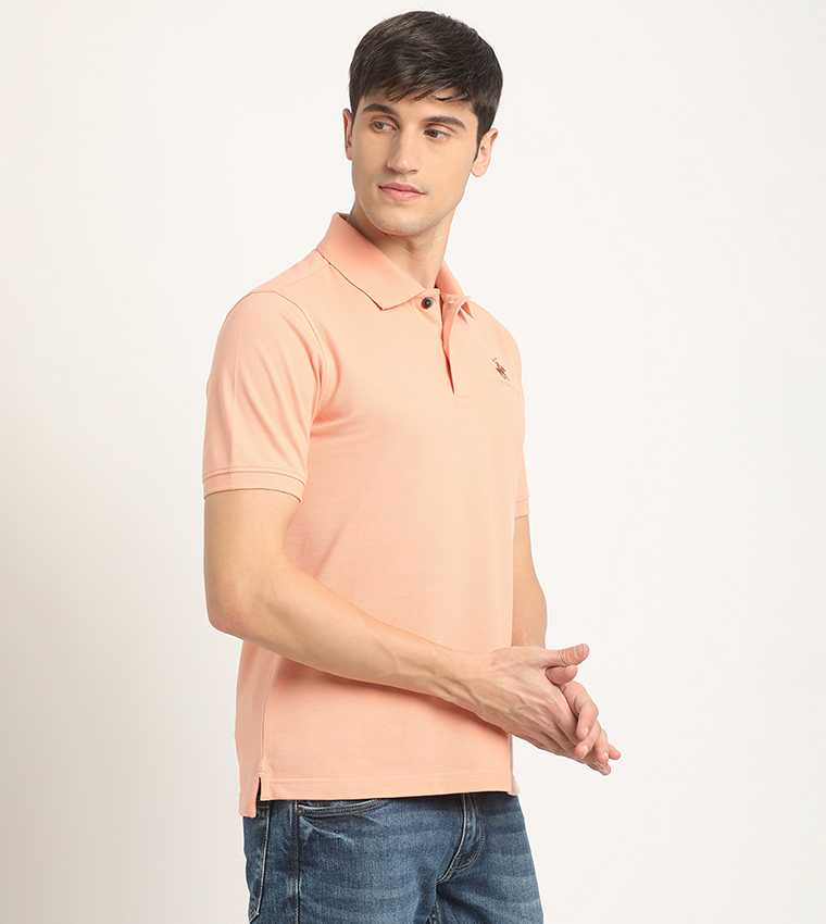 Logo Embroidered Pique Polo T-Shirt