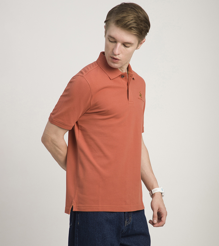 Logo Detail Short Sleeves Polo T-Shirt