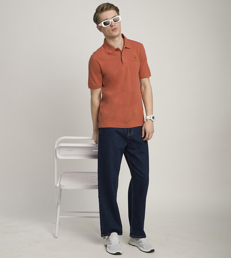 Logo Detail Short Sleeves Polo T-Shirt