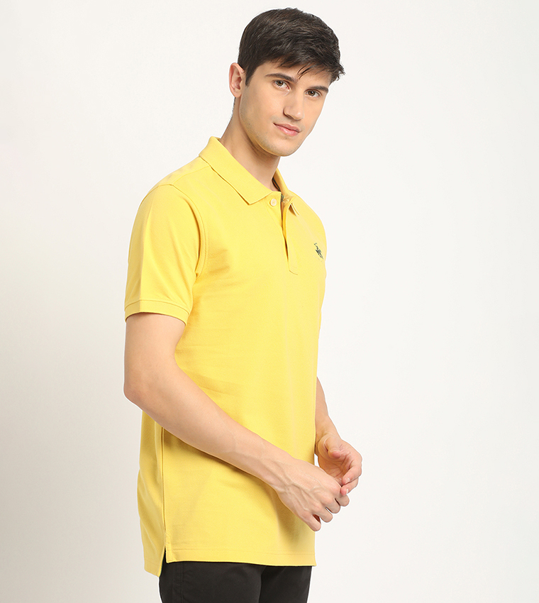 Logo Embroidered Pique Polo T-Shirt