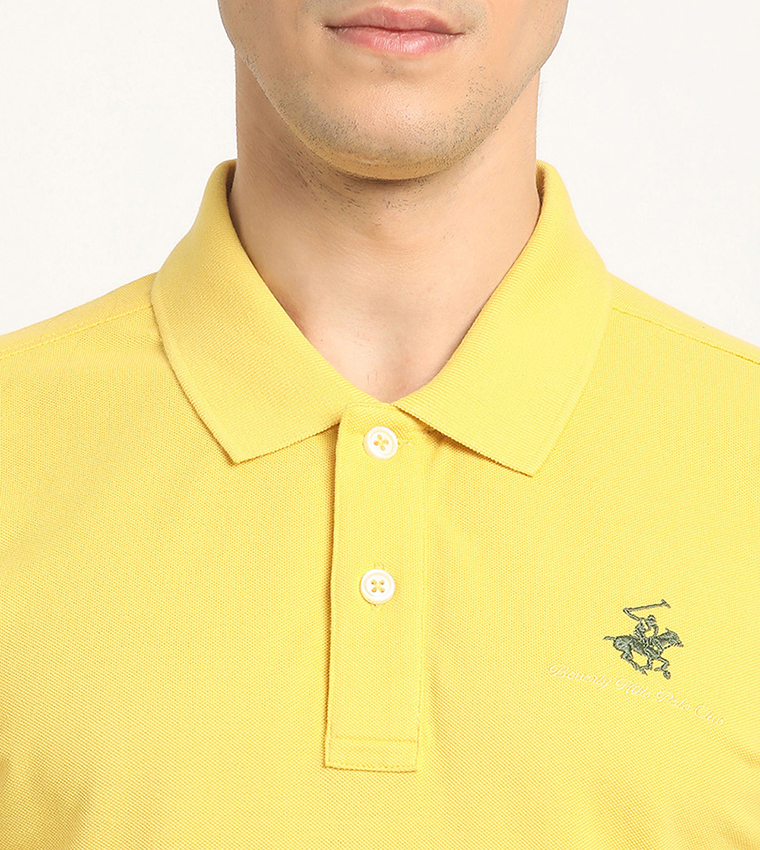 Logo Embroidered Pique Polo T-Shirt