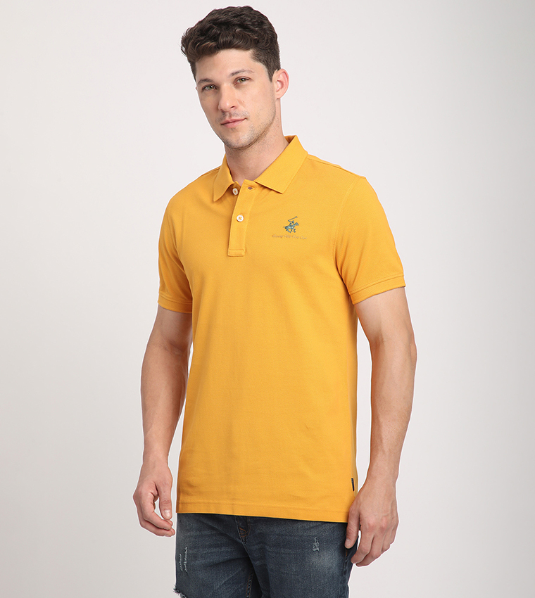 Logo Embroidered Short Sleeves Polo T-Shirt