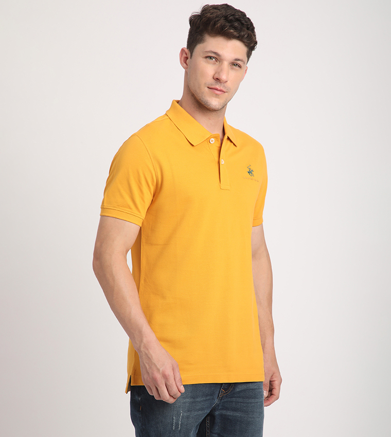 Logo Embroidered Short Sleeves Polo T-Shirt