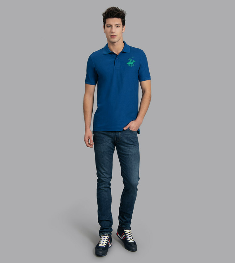 Logo Detail Short Sleeves Polo T-Shirt