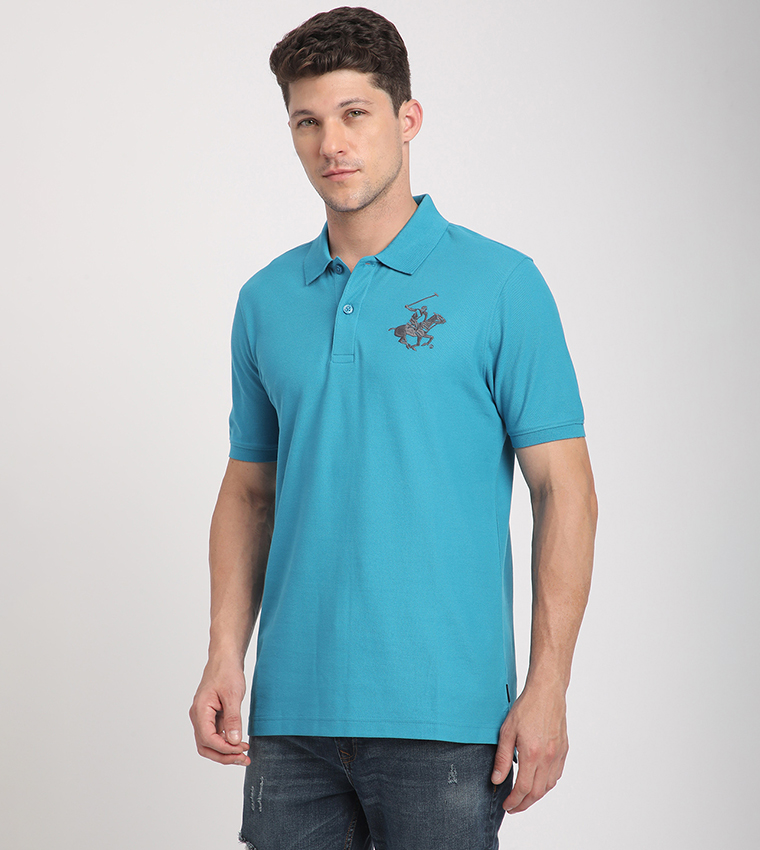 Logo Embroidered Short Sleeves Polo T-Shirt