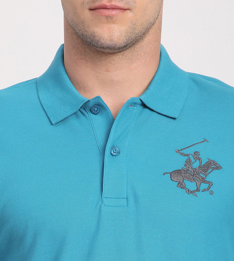 Logo Embroidered Short Sleeves Polo T-Shirt