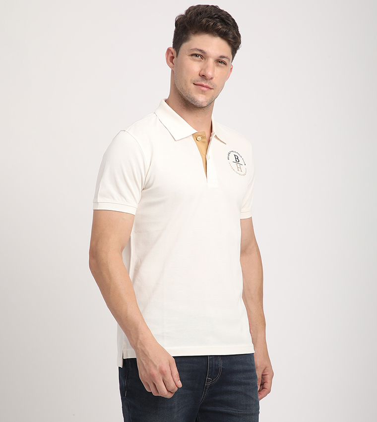 Logo Detail Short Sleeves Polo T-Shirt