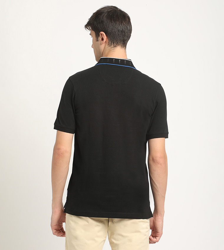 Logo Embroidered Contrast Trim Polo T-Shirt
