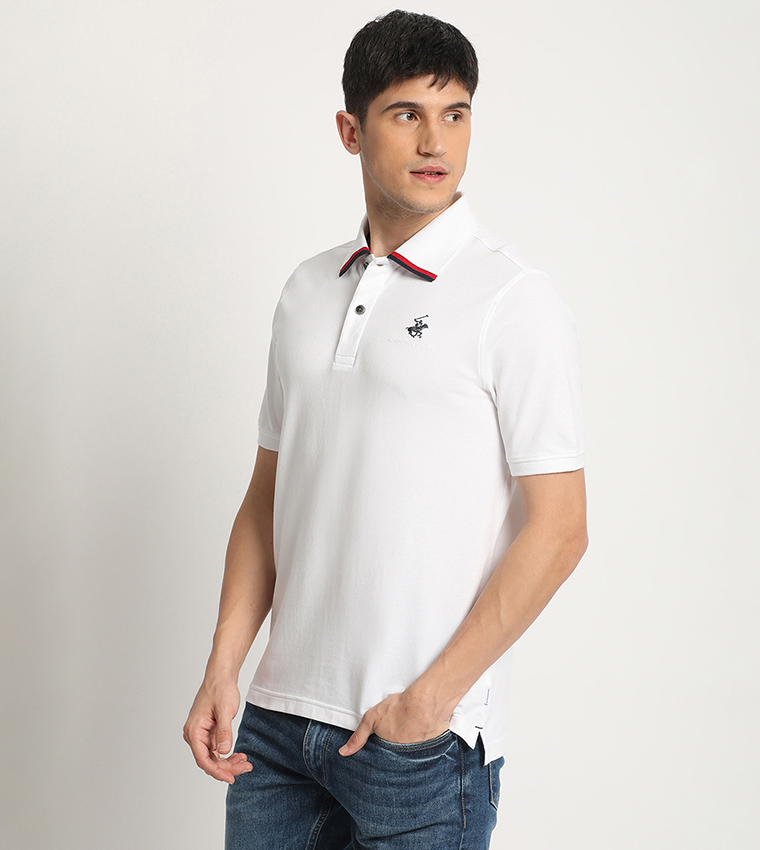 Logo Embroidered Polo T-Shirt