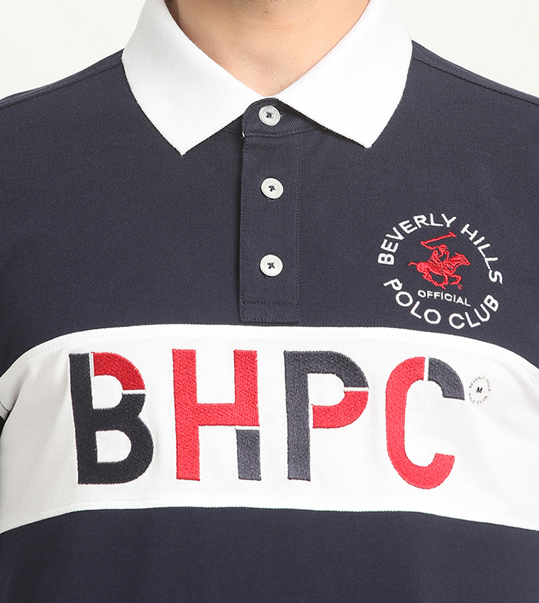 Color Block Logo Embroidered Polo T-Shirt