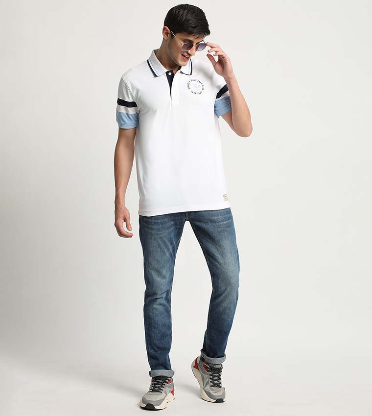 Logo Detail Short Sleeves Polo T-Shirt