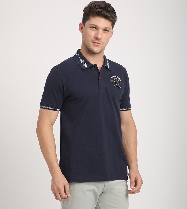 Logo Embroidered Short Sleeves Polo T-Shirt