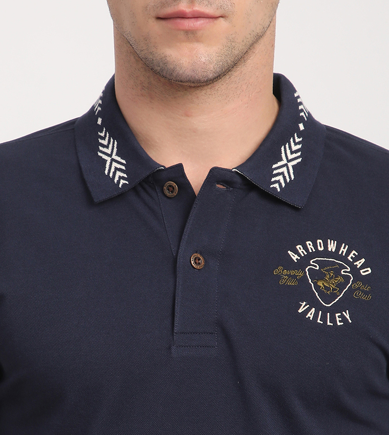 Logo Embroidered Short Sleeves Polo T-Shirt