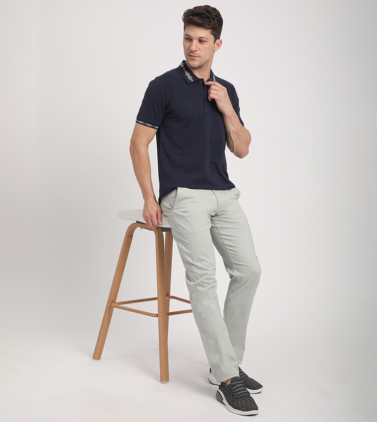Logo Embroidered Short Sleeves Polo T-Shirt