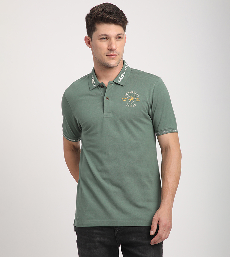 Logo Embroidered Short Sleeves Polo T-Shirt
