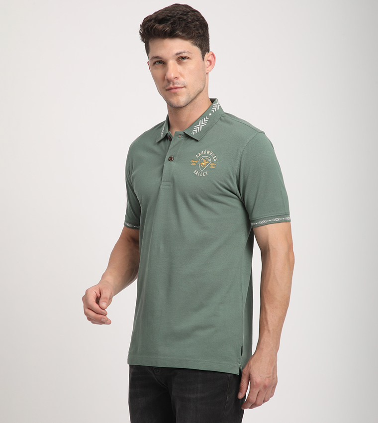 Logo Embroidered Short Sleeves Polo T-Shirt