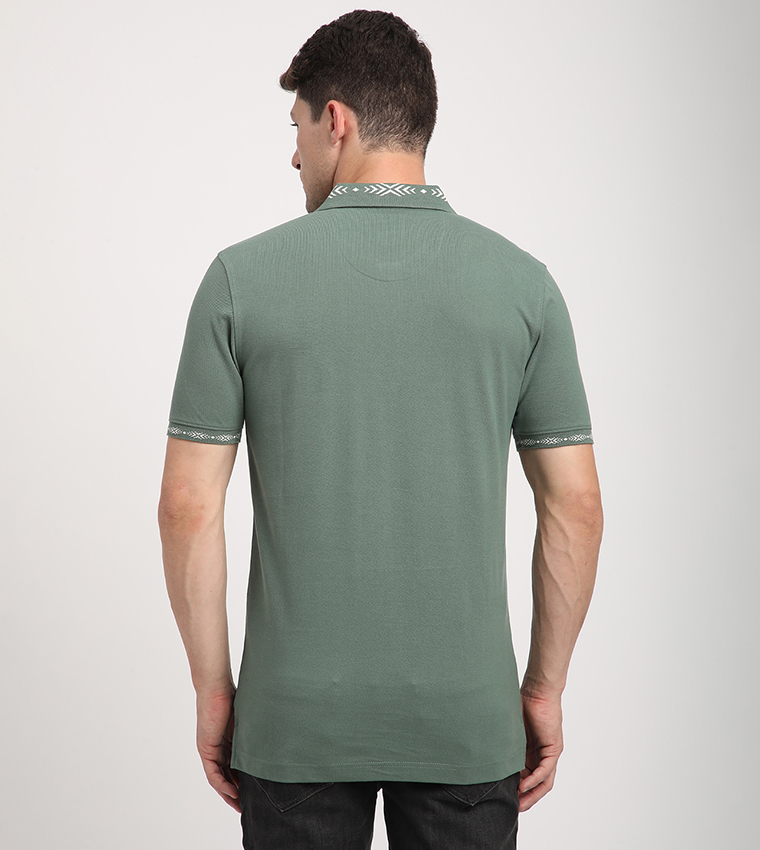 Logo Embroidered Short Sleeves Polo T-Shirt