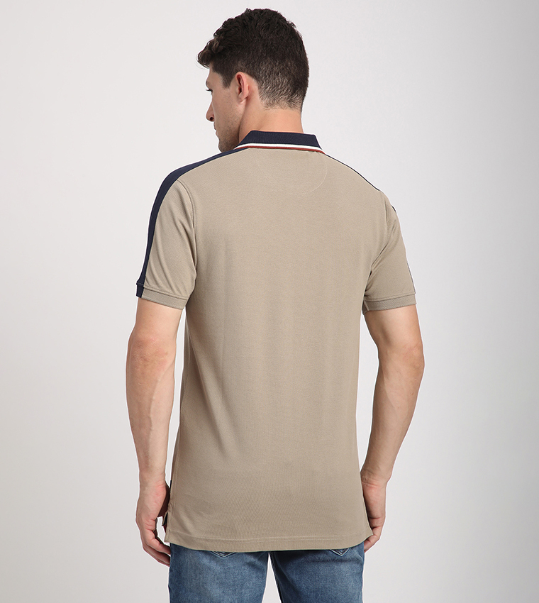Logo Embroidered Contrast Detail Polo T-Shirt
