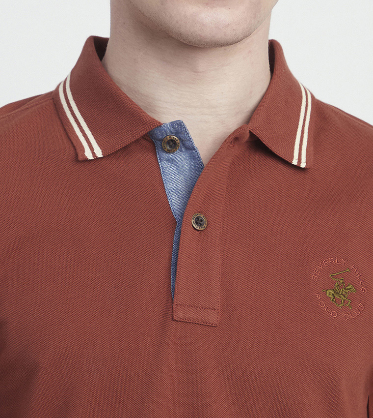 Logo Detail Long Sleeves Polo T-Shirt