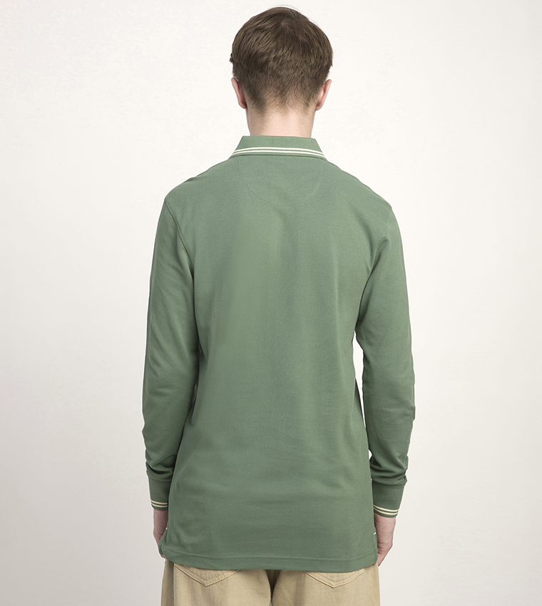 Logo Embroidered Long Sleeves Polo T-Shirt